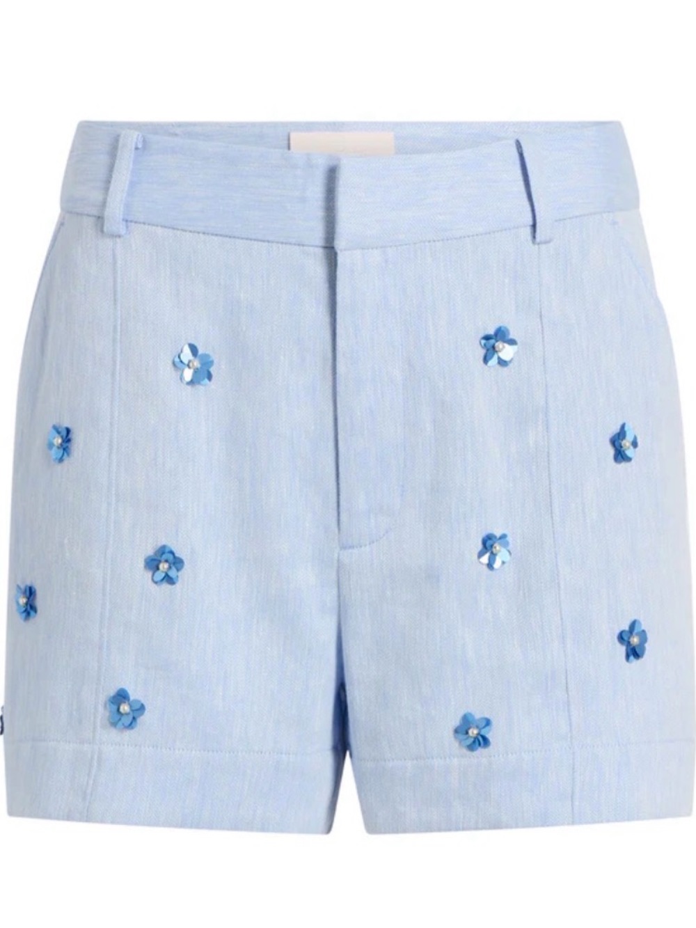 PEARL DITSY LINEN SUITING TORA SHORT
